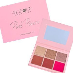 BB&W Cosmetics Pink Poison Highlighter & Blush Palette - NEW SEALED